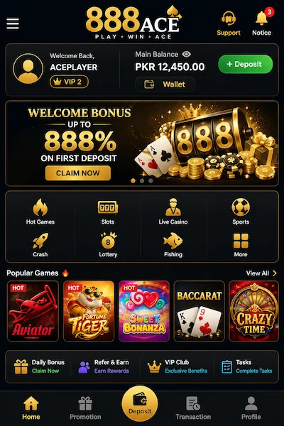 Dashboard image 888Ace Game