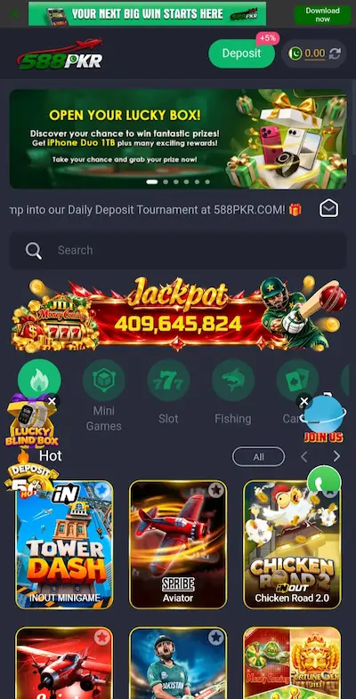 588 PKR Game Dashboard image
