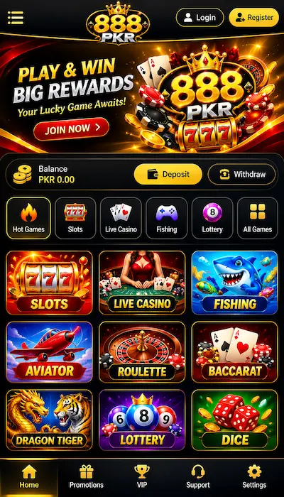 888PKR Game Dashboard image
